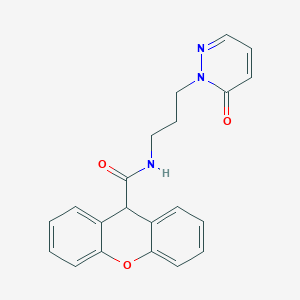 N-(3-(6-oxopyridazin-1(6H)-yl)propyl)-9H-xanthene-9-carboxamide