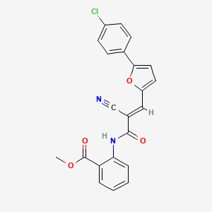 (E)-methyl 2-(3-(5-(4-chlorophenyl)furan-2-yl)-2-cyanoacrylamido)benzoate