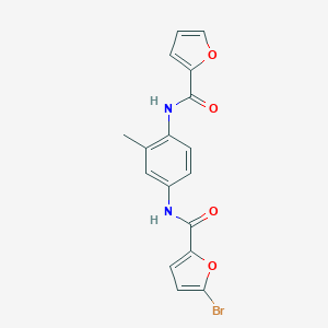 molecular formula C17H13BrN2O4 B245035 5-bromo-N-[4-(2-furoylamino)-3-methylphenyl]-2-furamide 
