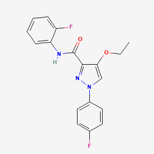 4-ethoxy-N-(2-fluorophenyl)-1-(4-fluorophenyl)-1H-pyrazole-3-carboxamide