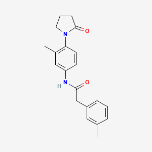 molecular formula C20H22N2O2 B2450356 N-(3-methyl-4-(2-oxopyrrolidin-1-yl)phenyl)-2-(m-tolyl)acetamide CAS No. 922885-85-6