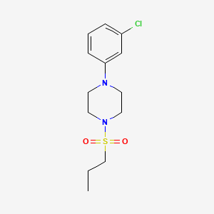 molecular formula C13H19ClN2O2S B2450359 1-(3-Chlorophenyl)-4-(propylsulfonyl)piperazine CAS No. 496777-56-1