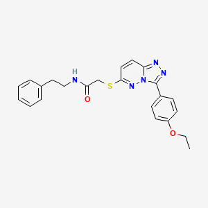 molecular formula C23H23N5O2S B2450361 2-((3-(4-ethoxyphenyl)-[1,2,4]triazolo[4,3-b]pyridazin-6-yl)thio)-N-phenethylacetamide CAS No. 852436-96-5