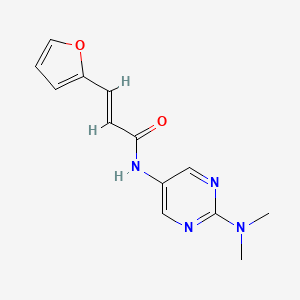 (E)-N-(2-(dimethylamino)pyrimidin-5-yl)-3-(furan-2-yl)acrylamide