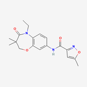 N-(5-ethyl-3,3-dimethyl-4-oxo-2,3,4,5-tetrahydrobenzo[b][1,4]oxazepin-8-yl)-5-methylisoxazole-3-carboxamide