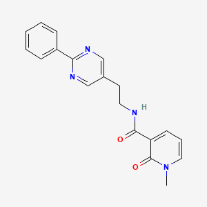 molecular formula C19H18N4O2 B2450367 1-methyl-2-oxo-N-(2-(2-phenylpyrimidin-5-yl)ethyl)-1,2-dihydropyridine-3-carboxamide CAS No. 2034343-44-5