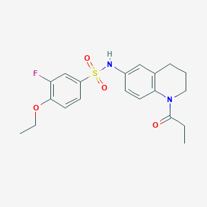 4-ethoxy-3-fluoro-N-(1-propionyl-1,2,3,4-tetrahydroquinolin-6-yl)benzenesulfonamide