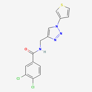 3,4-dichloro-N-((1-(thiophen-3-yl)-1H-1,2,3-triazol-4-yl)methyl)benzamide