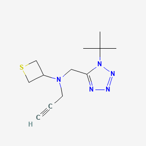 N-[(1-tert-butyl-1H-1,2,3,4-tetrazol-5-yl)methyl]-N-(prop-2-yn-1-yl)thietan-3-amine