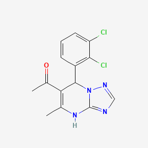 1-(7-(2,3-Dichlorophenyl)-5-methyl-4,7-dihydro-[1,2,4]triazolo[1,5-a]pyrimidin-6-yl)ethanone