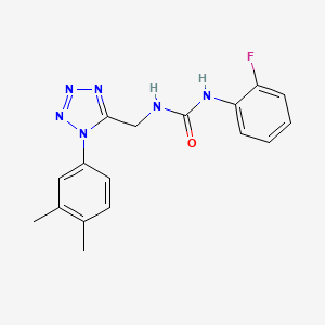 1-((1-(3,4-dimethylphenyl)-1H-tetrazol-5-yl)methyl)-3-(2-fluorophenyl)urea