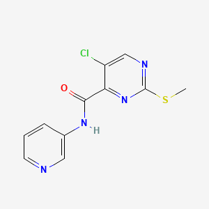 5-chloro-2-(methylsulfanyl)-N-(pyridin-3-yl)pyrimidine-4-carboxamide