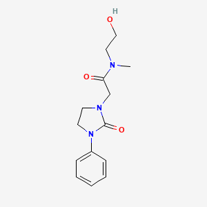 molecular formula C14H19N3O3 B2450388 N-(2-羟乙基)-N-甲基-2-(2-氧代-3-苯基咪唑啉-1-基)乙酰胺 CAS No. 1257551-52-2