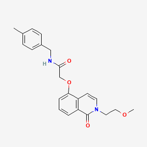 2-[2-(2-methoxyethyl)-1-oxoisoquinolin-5-yl]oxy-N-[(4-methylphenyl)methyl]acetamide
