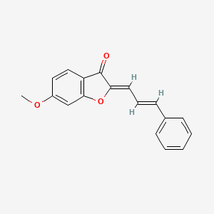 molecular formula C18H14O3 B2450397 (Z)-6-methoxy-2-((E)-3-phenylallylidene)benzofuran-3(2H)-one CAS No. 1695510-96-3