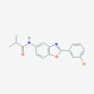 N-[2-(3-bromophenyl)-1,3-benzoxazol-5-yl]-2-methylpropanamide