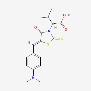 (Z)-2-(5-(4-(dimethylamino)benzylidene)-4-oxo-2-thioxothiazolidin-3-yl)-3-methylbutanoic acid