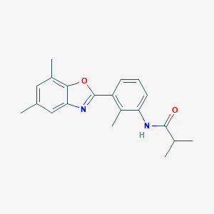 molecular formula C20H22N2O2 B245041 N-[3-(5,7-dimethyl-1,3-benzoxazol-2-yl)-2-methylphenyl]-2-methylpropanamide 
