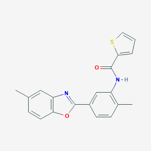 N-[2-methyl-5-(5-methyl-1,3-benzoxazol-2-yl)phenyl]thiophene-2-carboxamide