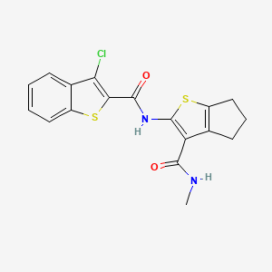 3-chloro-N-(3-(methylcarbamoyl)-5,6-dihydro-4H-cyclopenta[b]thiophen-2-yl)benzo[b]thiophene-2-carboxamide