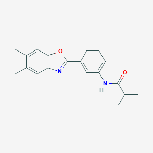 molecular formula C19H20N2O2 B245043 N-[3-(5,6-dimethyl-1,3-benzoxazol-2-yl)phenyl]-2-methylpropanamide 