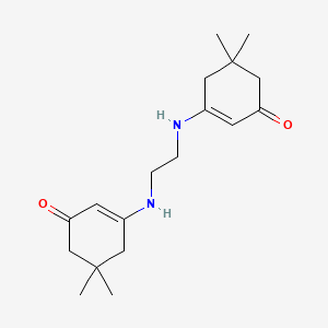 molecular formula C18H28N2O2 B2450430 3,3'-(Ethane-1,2-diyldiimino)bis(5,5-dimethylcyclohex-2-en-1-one) CAS No. 740-89-6