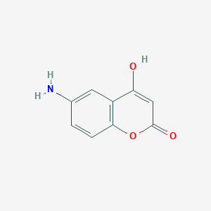 molecular formula C9H7NO3 B2450433 6-Amino-4-hydroxychromen-2-one CAS No. 41896-01-9