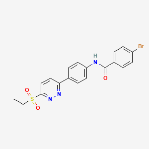 molecular formula C19H16BrN3O3S B2450436 4-溴-N-(4-(6-(乙磺酰基)吡啶嗪-3-基)苯基)苯甲酰胺 CAS No. 1005307-79-8