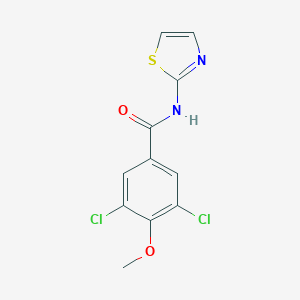 molecular formula C11H8Cl2N2O2S B245044 3,5-dichloro-4-methoxy-N-(1,3-thiazol-2-yl)benzamide 