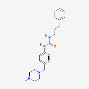 molecular formula C22H30N4O B2450441 1-(4-((4-Methylpiperazin-1-yl)methyl)phenyl)-3-(3-phenylpropyl)urea CAS No. 1170205-28-3