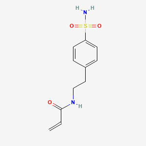 molecular formula C11H14N2O3S B2450444 4-[2-(Acryloylamino)ethyl]benzenesulfonamide CAS No. 186383-33-5