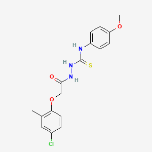molecular formula C17H18ClN3O3S B2450445 1-(2-(4-Chloro-2-methylphenoxy)acetyl)-4-(4-methoxyphenyl)thiosemicarbazide CAS No. 893328-15-9