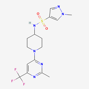 1-methyl-N-{1-[2-methyl-6-(trifluoromethyl)pyrimidin-4-yl]piperidin-4-yl}-1H-pyrazole-4-sulfonamide