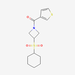 (3-(Cyclohexylsulfonyl)azetidin-1-yl)(thiophen-3-yl)methanone