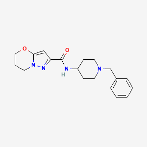 molecular formula C19H24N4O2 B2450458 N-(1-苄基哌啶-4-基)-6,7-二氢-5H-吡唑并[5,1-b][1,3]噁嗪-2-甲酰胺 CAS No. 1421455-99-3