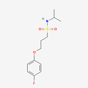 molecular formula C12H18FNO3S B2450468 3-(4-氟苯氧基)-N-异丙基丙烷-1-磺酰胺 CAS No. 946214-43-3