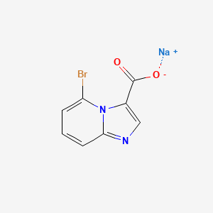 molecular formula C8H4BrN2NaO2 B2450469 5-溴咪唑并[1,2-a]吡啶-3-羧酸钠 CAS No. 2490400-50-3