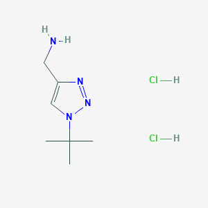 molecular formula C7H16Cl2N4 B2450476 (1-Tert-butyltriazol-4-yl)methanamine;dihydrochloride CAS No. 2418707-06-7
