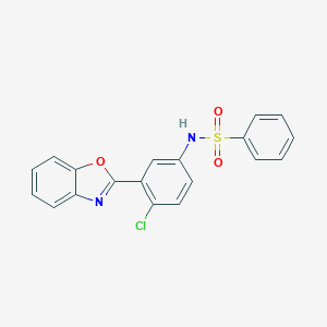 molecular formula C19H13ClN2O3S B245048 N-[3-(1,3-benzoxazol-2-yl)-4-chlorophenyl]benzenesulfonamide 