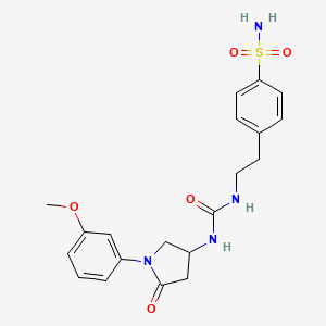 4-(2-(3-(1-(3-Methoxyphenyl)-5-oxopyrrolidin-3-yl)ureido)ethyl)benzenesulfonamide