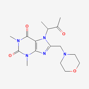 1,3-dimethyl-8-(morpholinomethyl)-7-(3-oxobutan-2-yl)-1H-purine-2,6(3H,7H)-dione