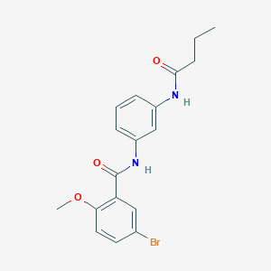 5-bromo-N-[3-(butanoylamino)phenyl]-2-methoxybenzamide