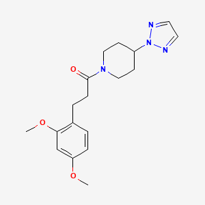 molecular formula C18H24N4O3 B2450516 1-(4-(2H-1,2,3-三唑-2-基)哌啶-1-基)-3-(2,4-二甲氧基苯基)丙-1-酮 CAS No. 2034253-32-0