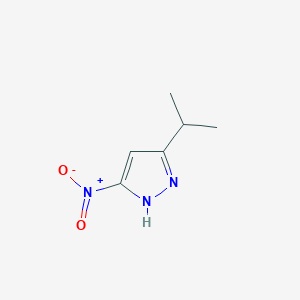 molecular formula C6H9N3O2 B2450517 3-nitro-5-propan-2-yl-1H-pyrazole CAS No. 1543413-53-1