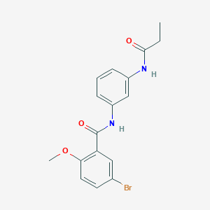 molecular formula C17H17BrN2O3 B245052 5-bromo-2-methoxy-N-[3-(propanoylamino)phenyl]benzamide 