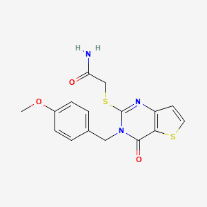 2-((3-(4-Methoxybenzyl)-4-oxo-3,4-dihydrothieno[3,2-d]pyrimidin-2-yl)thio)acetamide