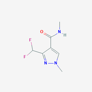molecular formula C7H9F2N3O B2450526 3-(difluoromethyl)-N,1-dimethylpyrazole-4-carboxamide CAS No. 1864086-92-9