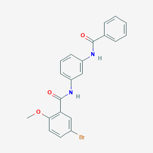 molecular formula C21H17BrN2O3 B245053 N-[3-(benzoylamino)phenyl]-5-bromo-2-methoxybenzamide 