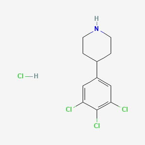 molecular formula C11H13Cl4N B2450530 4-(3,4,5-Trichlorophenyl)piperidine hydrochloride CAS No. 1853217-62-5