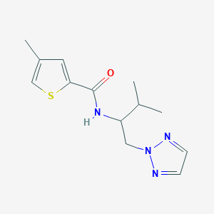 molecular formula C13H18N4OS B2450533 4-methyl-N-(3-methyl-1-(2H-1,2,3-triazol-2-yl)butan-2-yl)thiophene-2-carboxamide CAS No. 2034549-65-8